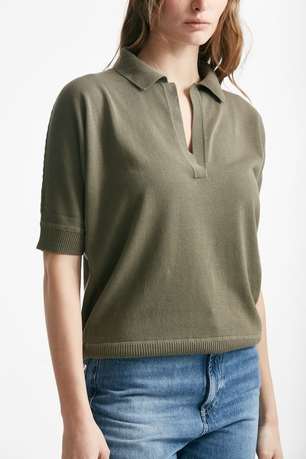 Maglia in cotone verde militare