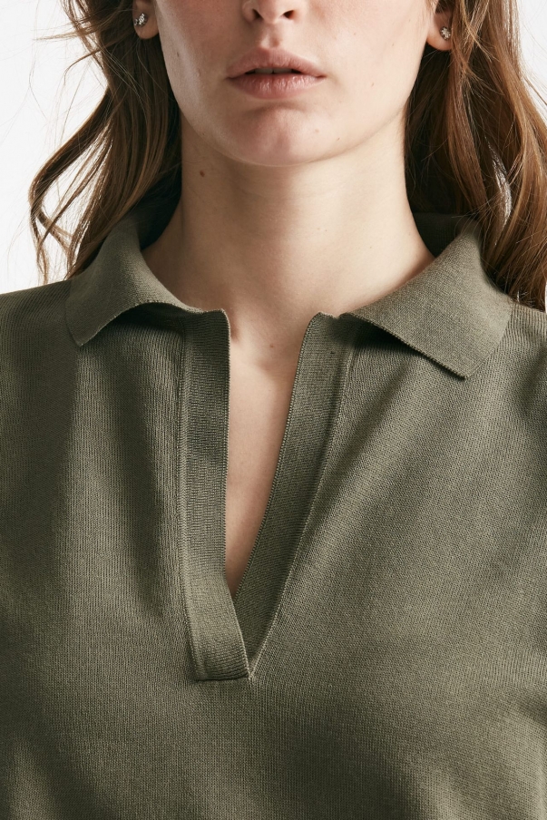 Maglia in cotone verde militare