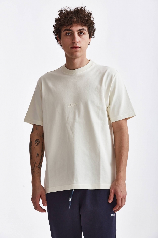 T-shirt in cotone panna