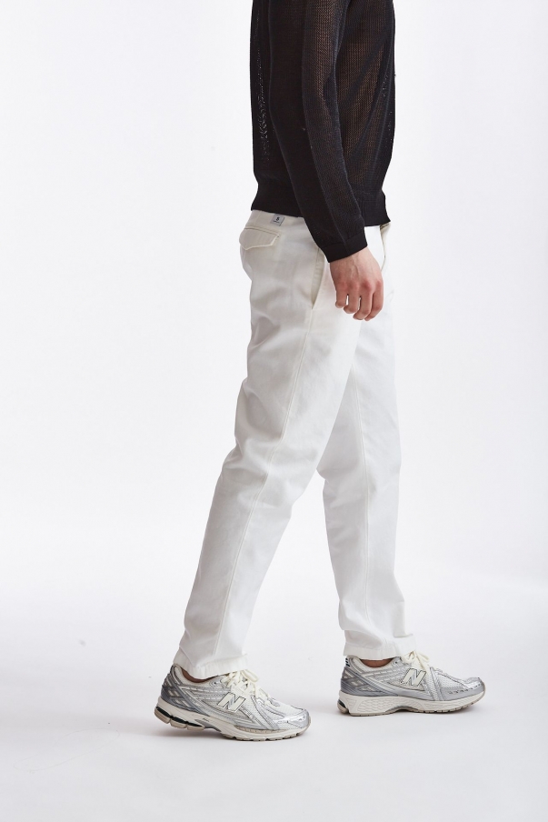 Pantalone OFF in cotone fermo bianco