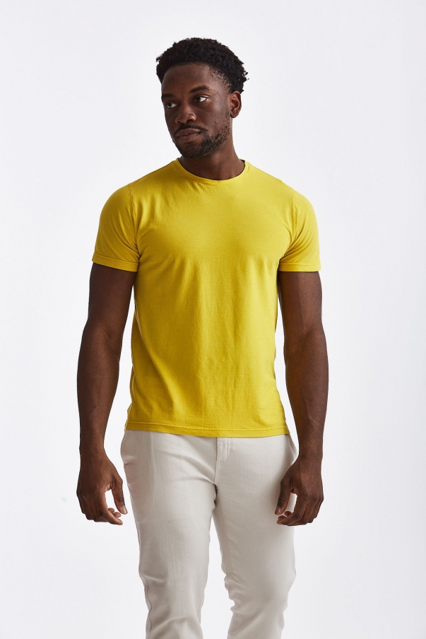 T-shirt in cotone giallo