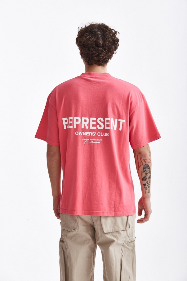 T-shirt logo in cotone rosa