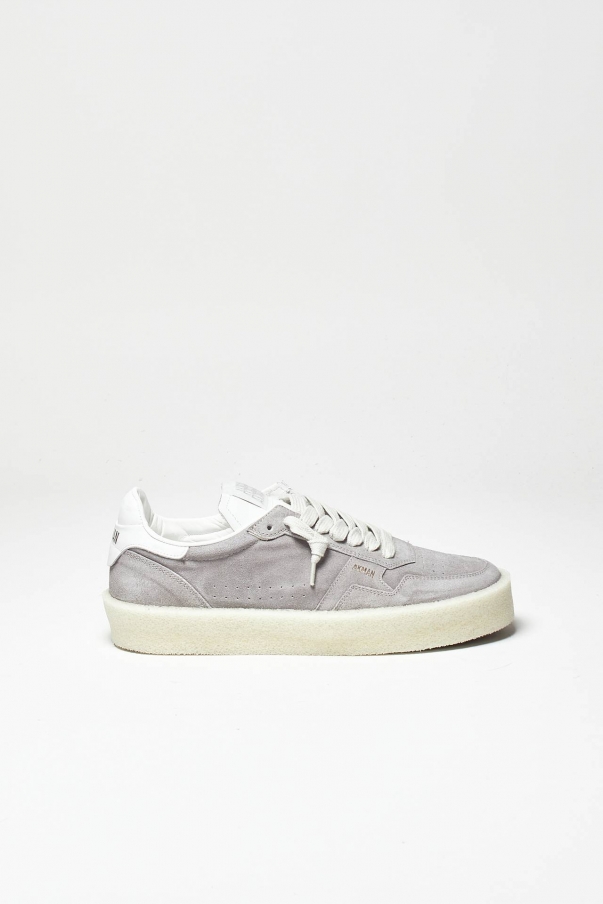 Sneakers in pelle e suede grigio