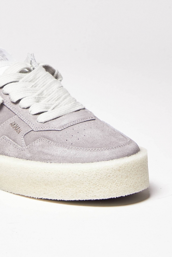 Sneakers in pelle e suede grigio