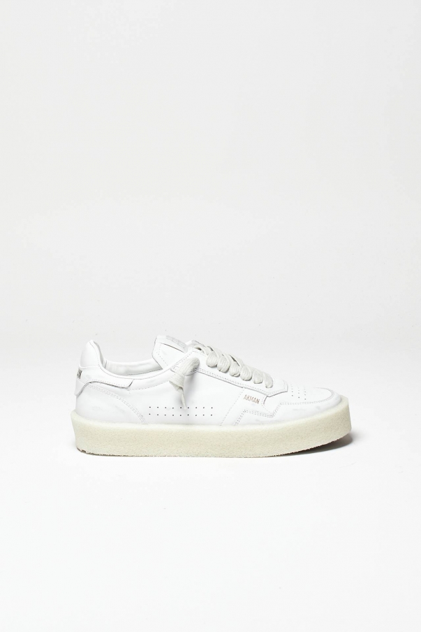 Sneakers in pelle e suede bianco