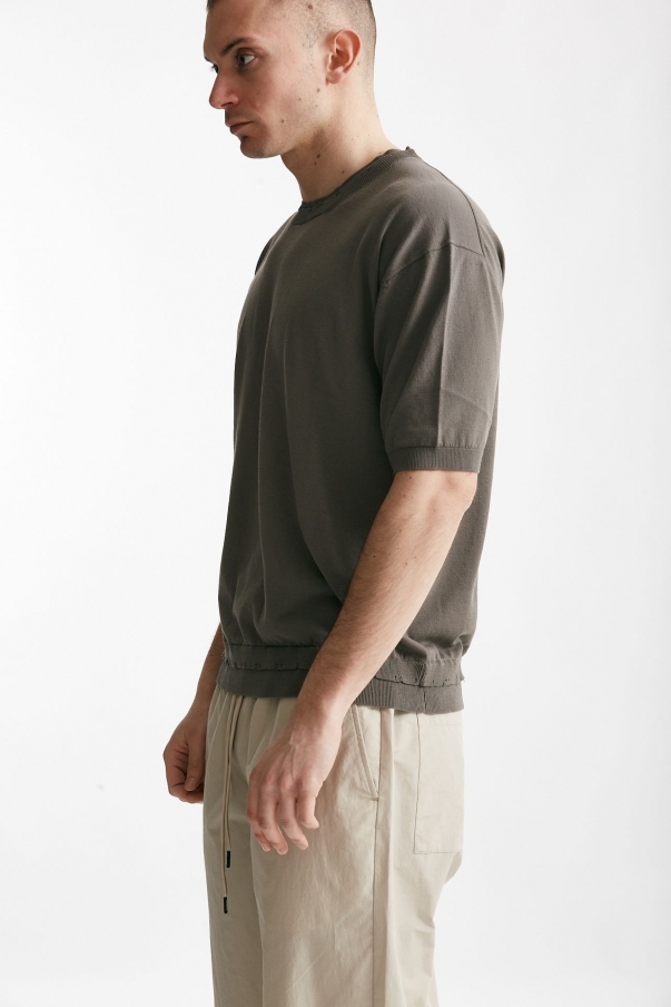 T-shirt in cotone grigio