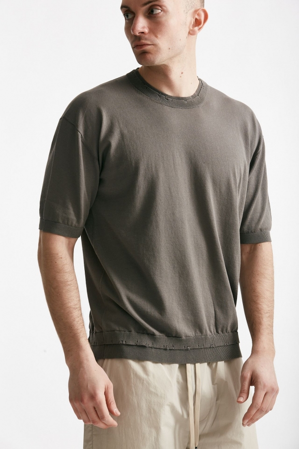 T-shirt in cotone grigio