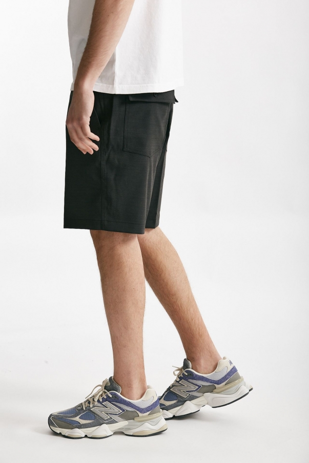 Bermuda poliestere e lana stretch grigio antracite