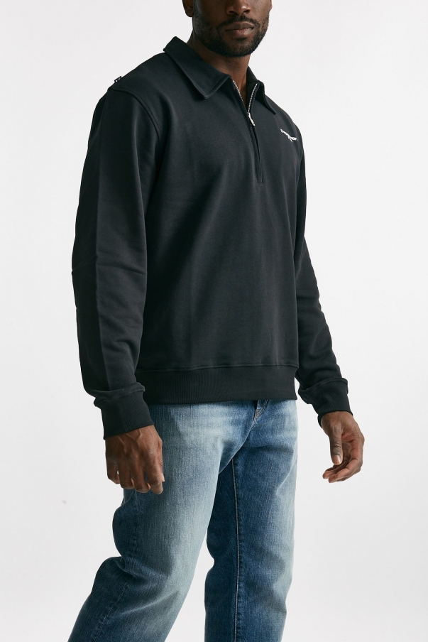 Felpa in cotone nero