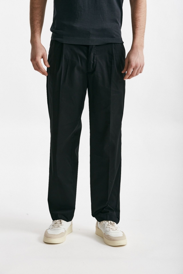 Pantalone in cotone nylon stretch GIN nero