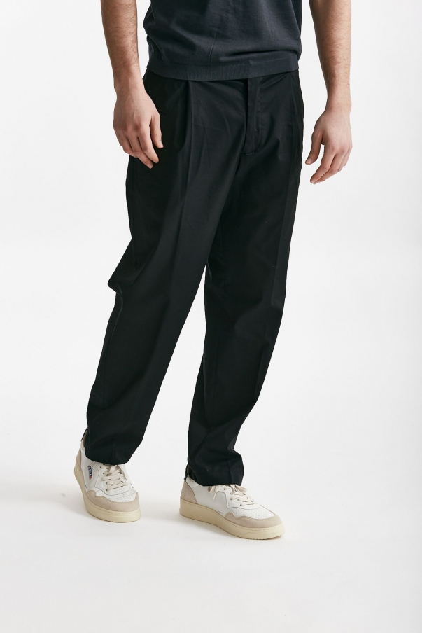Pantalone in cotone nylon stretch GIN nero