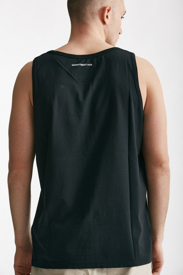 Canotta Logo in cotone nero 