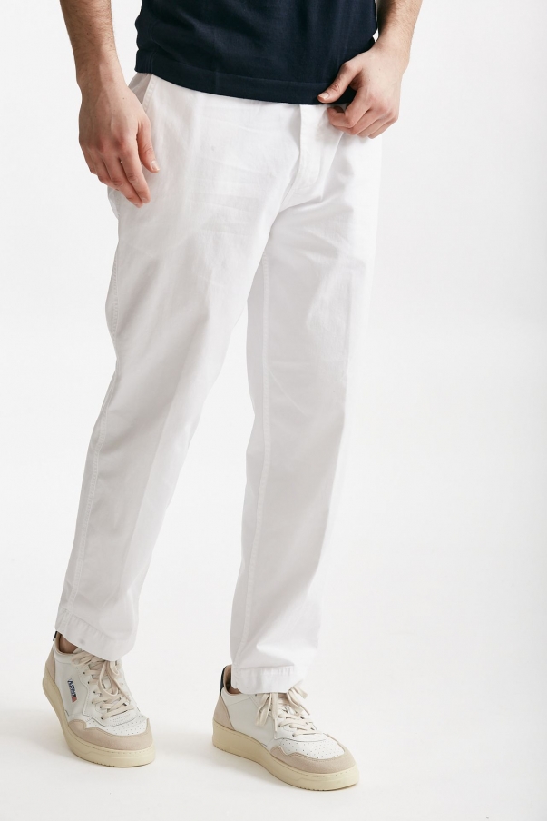 Pantalone in cotone stretch ZYAN bianco