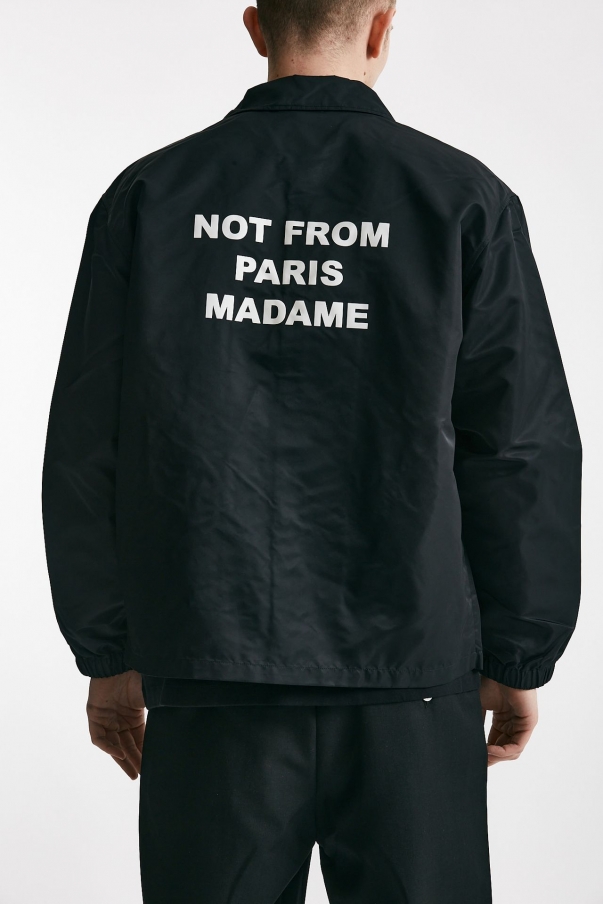 Giubbino SLOGAN in nylon nero