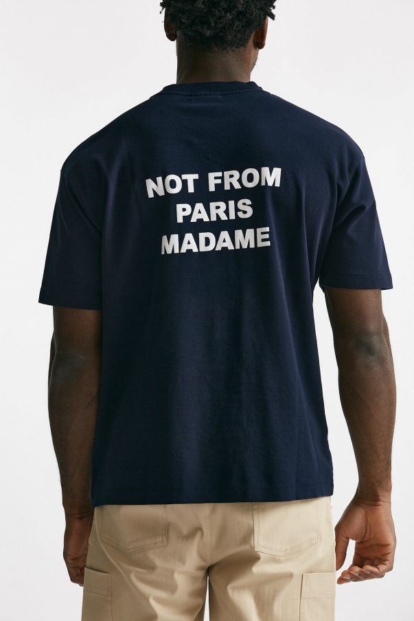 T-shirt SLOGAN in cotone blu