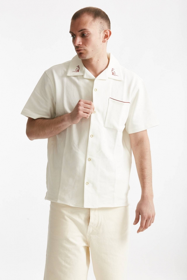 Polo in cotone piquet bianco