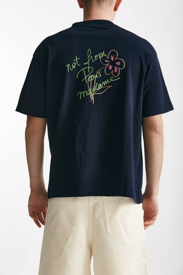 T-shirt in cotone blu