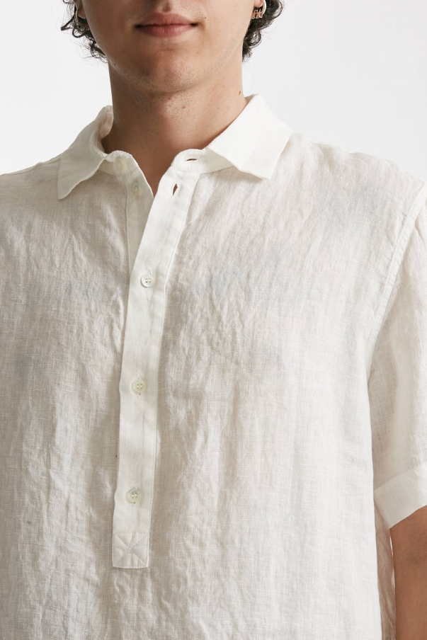 Camicia in lino bianco