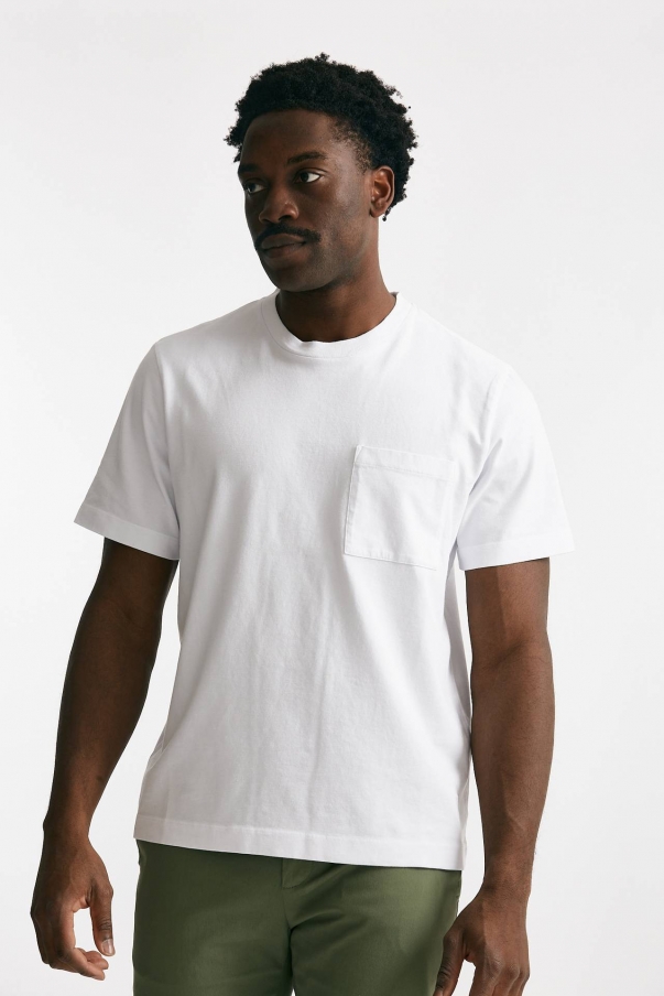 T-shirt in cotone “doppio” bianco 
