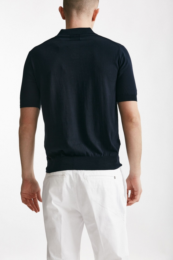 Polo in cotone blu