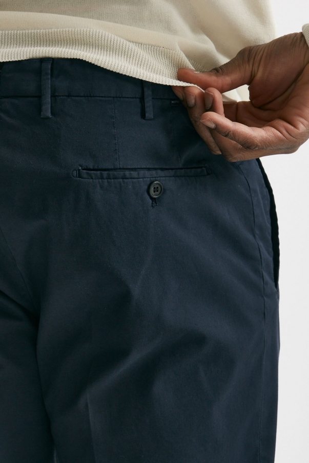 Pantalone cotone stretch blu