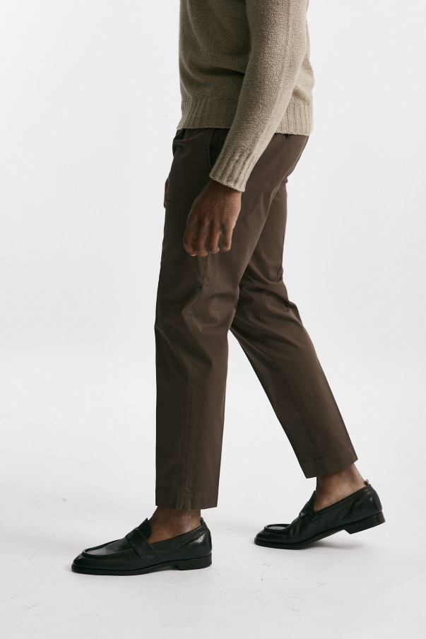 Pantalone cotone stretch nocciola