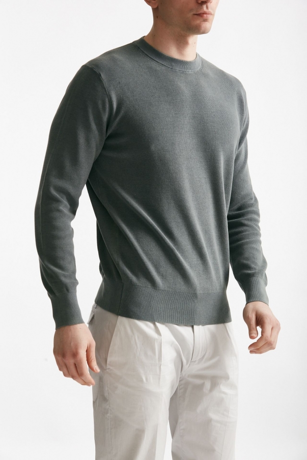 Maglia in cotone lavato grigio