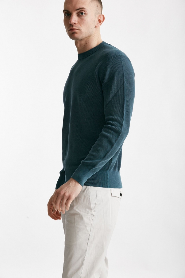 Maglia in cotone lavato blu chiaro