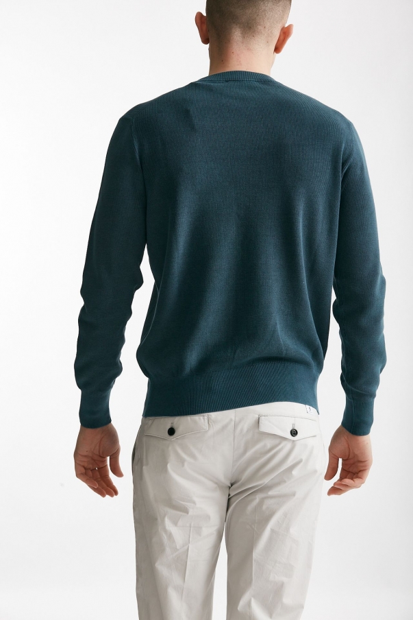 Maglia in cotone lavato blu chiaro
