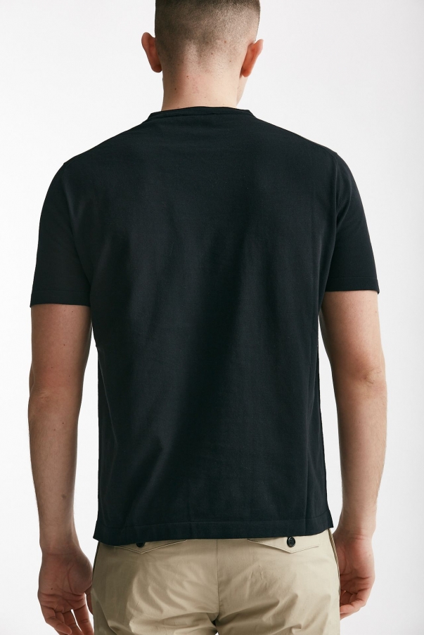 T shirt in maglia cotone nero 