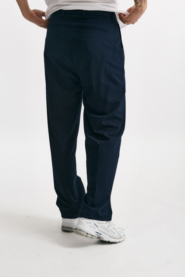 Pantalone gamba ampia stretch blu