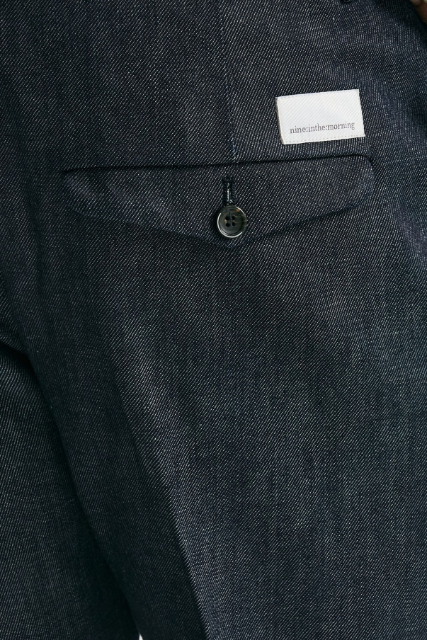 Pantalone chino TIM in denim bagnato