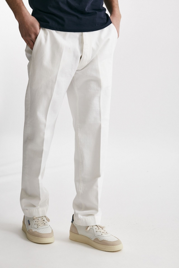 Pantalone chino TIM in cotone fermo bianco