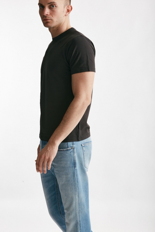T shirt in cotone marrone