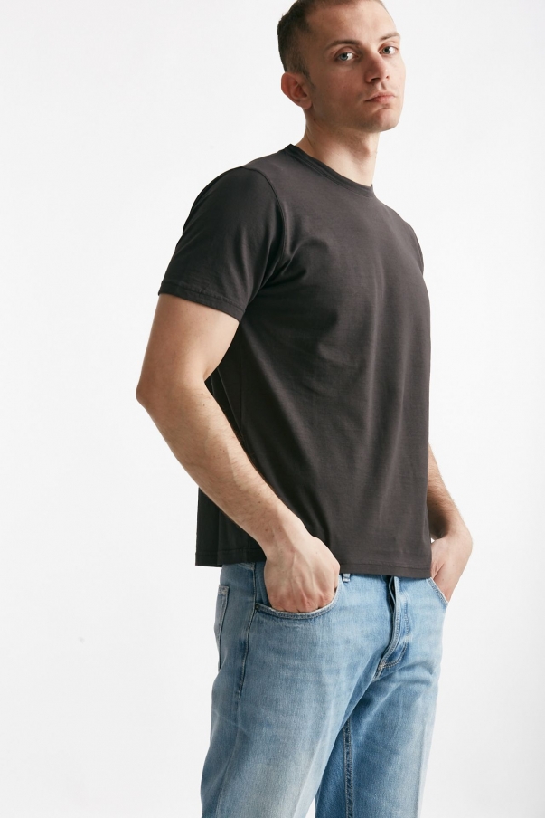 T shirt in cotone marrone