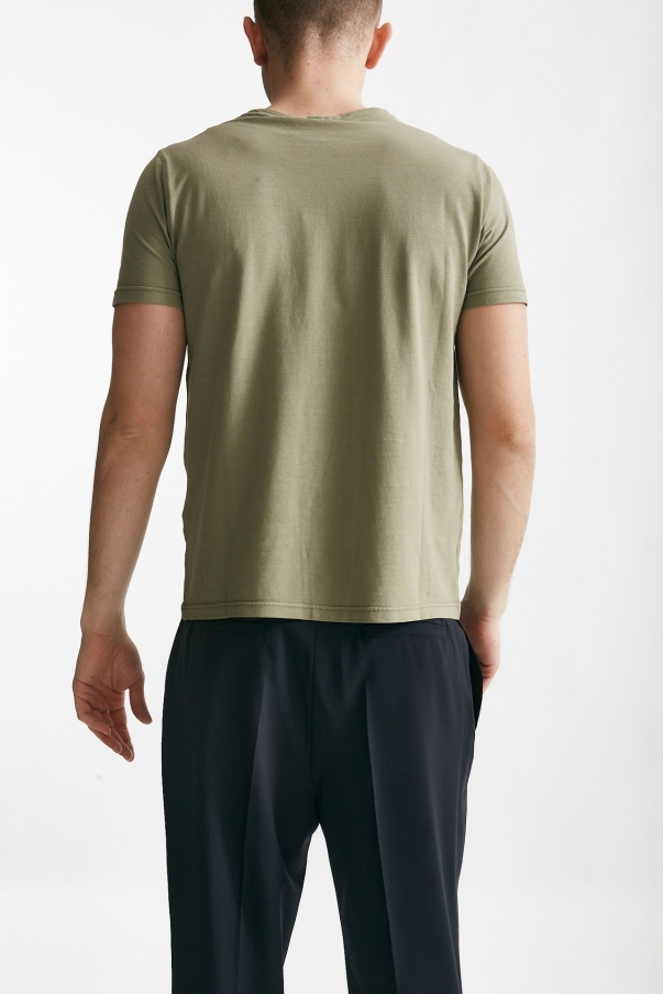T shirt in cotone verde salvia