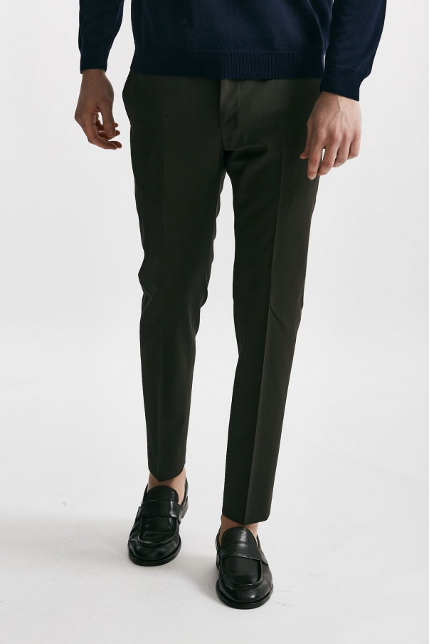 Pantalone in lana stretch EDGE- DIECI marrone