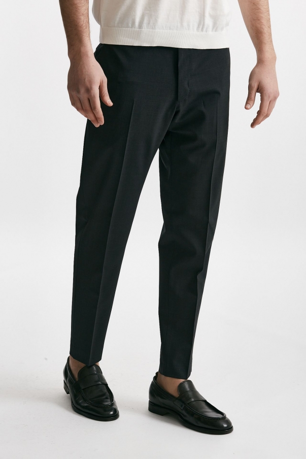 Pantalone in lana stretch EDGE-REBEL grigio antracite