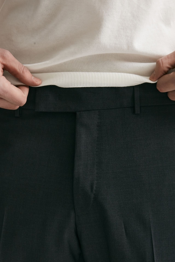 Pantalone in lana stretch EDGE-REBEL grigio antracite