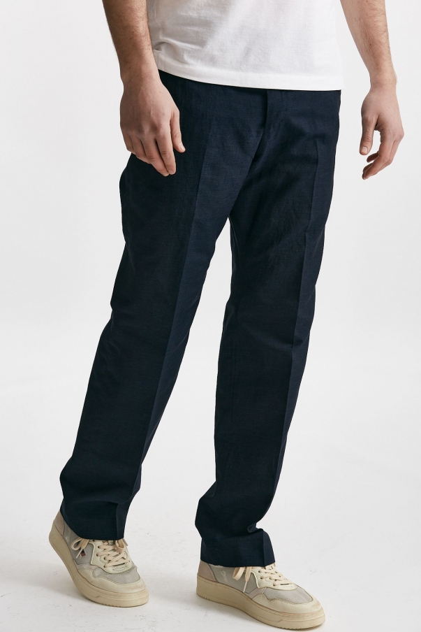 Pantalone in lino e lana MICHAEL blu