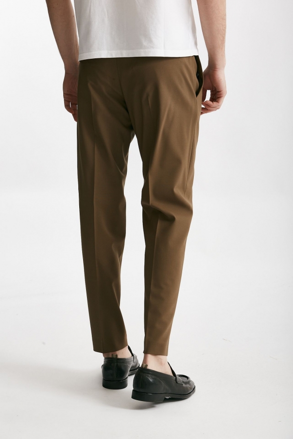 Pantalone EDGE-REBEL in lana stretch cammello