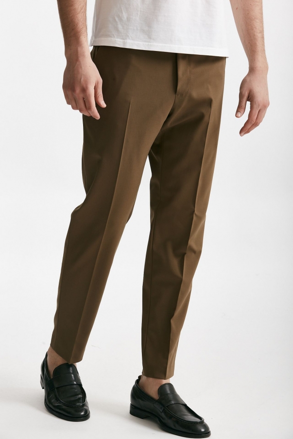 Pantalone EDGE-REBEL in lana stretch cammello