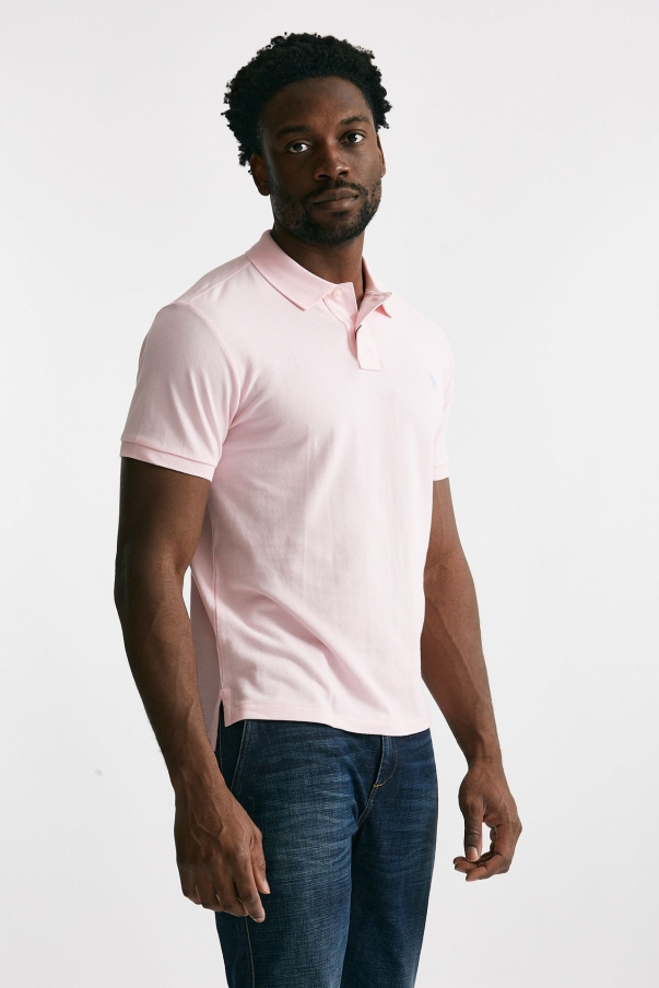 Polo in cotone piquet rosa