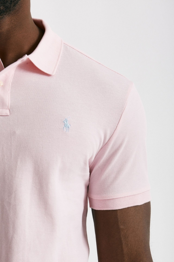 Polo in cotone piquet rosa