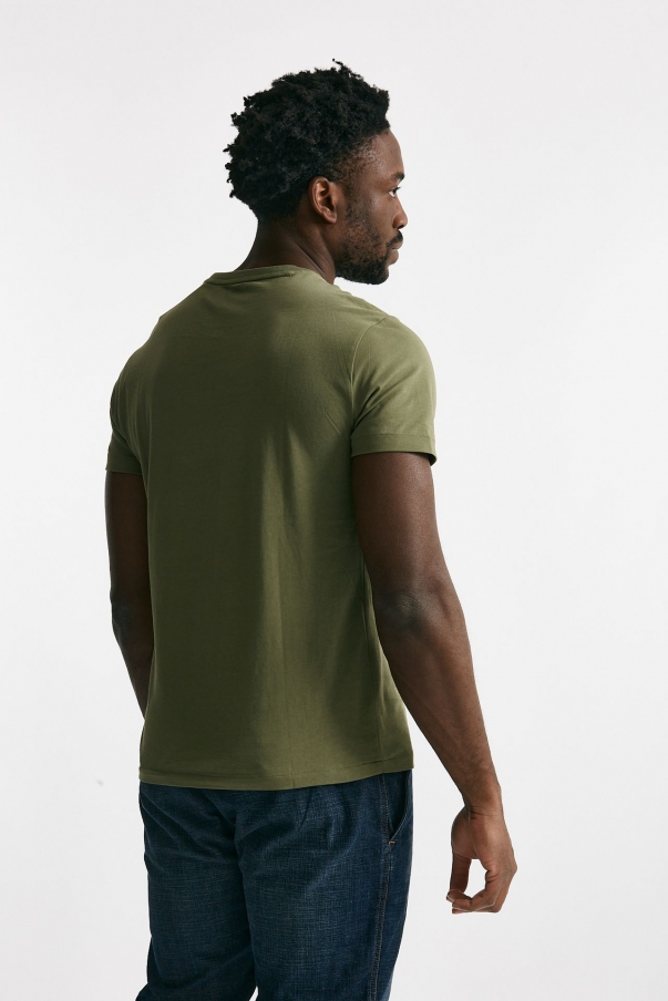 T-shirt in cotone verde militare