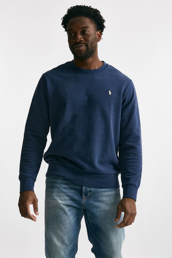 Felpa in cotone lavato blu