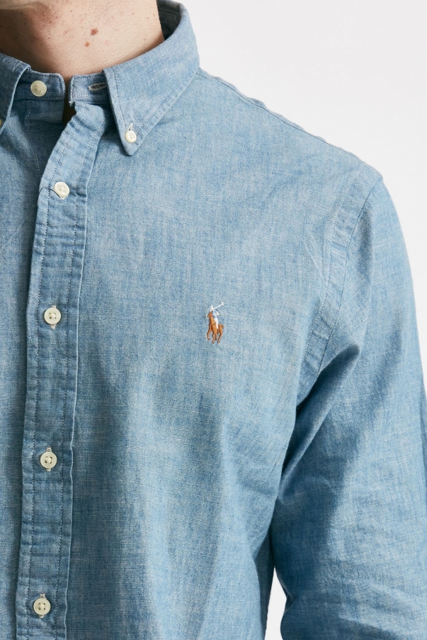 Camicia in cotone chambray denim