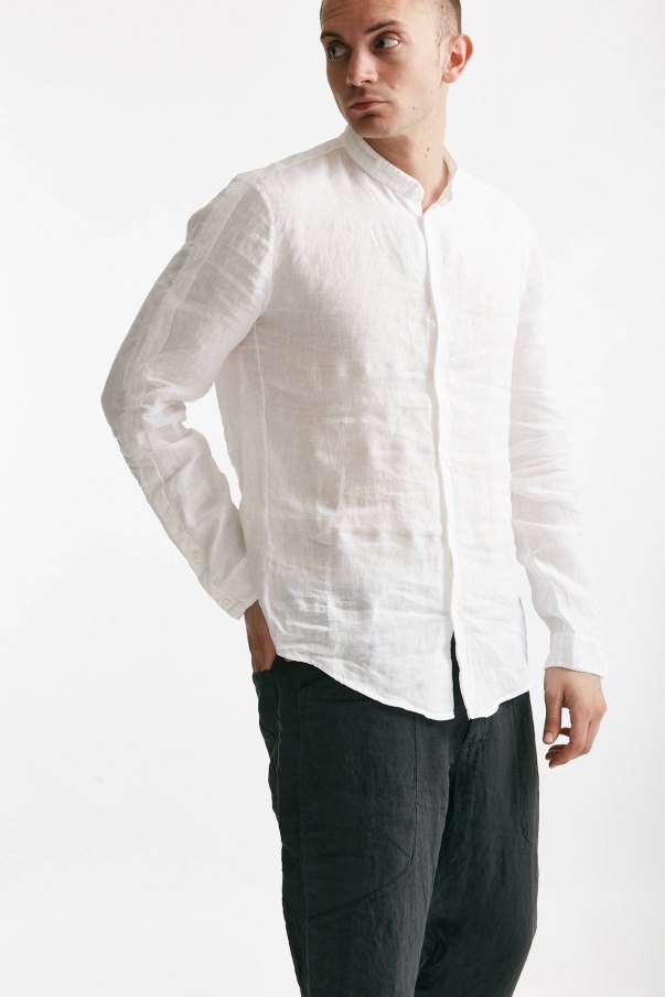 Camicia in lino bianco
