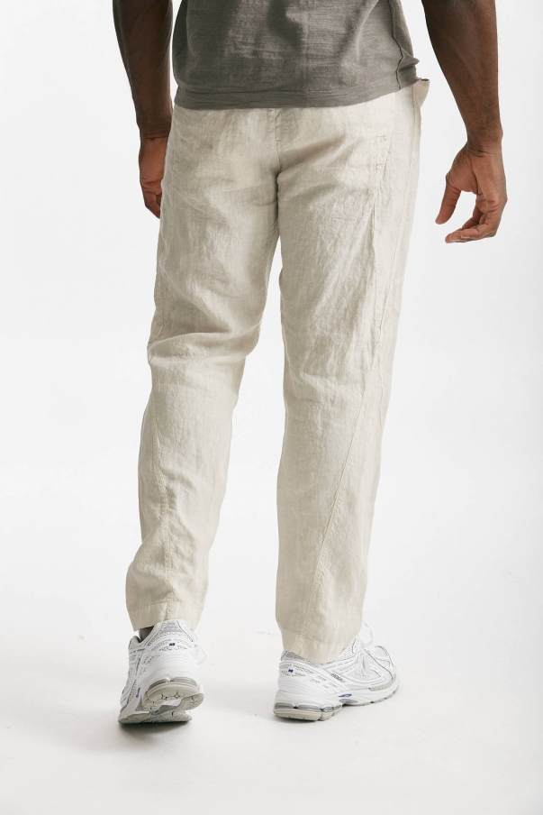Pantalone in lino beige