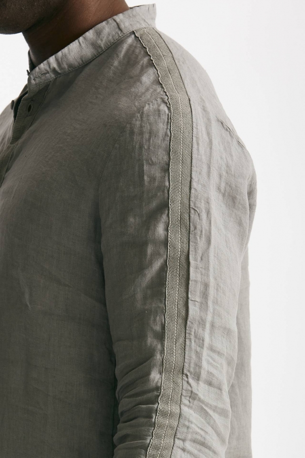 Camicia in lino grigio